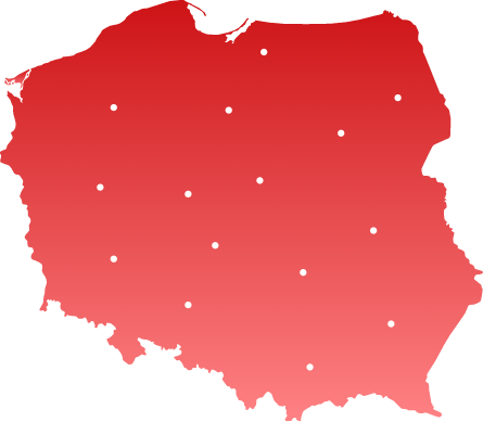 Mapa Polski — zasięg działania Elexa